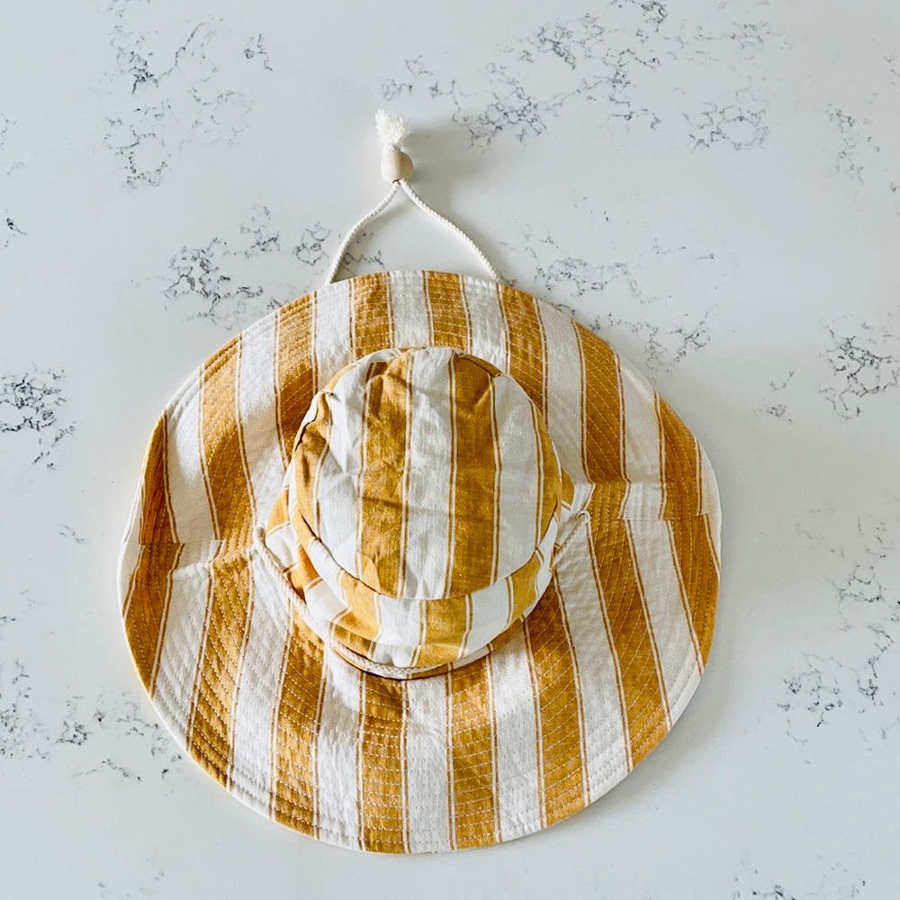 Madewell Striped Linen-Cotton Oversized Sunhat - Picture 3 of 10